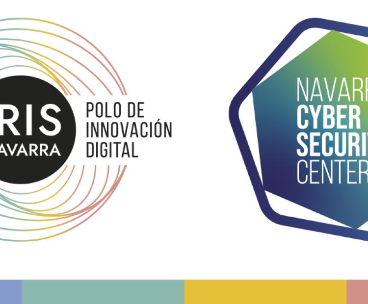 Logotipos de IRIS Navarra, Polo de Innovación Digital y del Navarra Cybersecurity Center